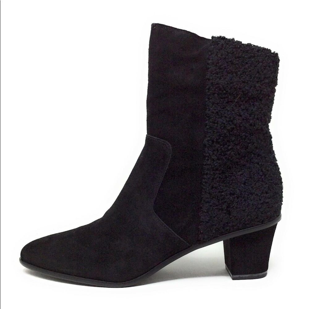 Lori Goldstein Black Suede Coralie Boots Sz 9